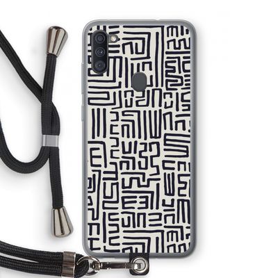 Moroccan Print: Samsung Galaxy A11 Transparant Hoesje met koord