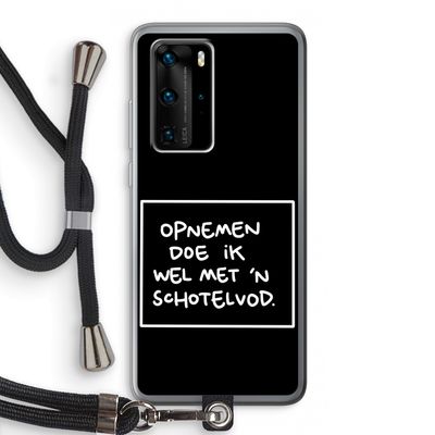 Schotelvod: Huawei P40 Pro Transparant Hoesje met koord