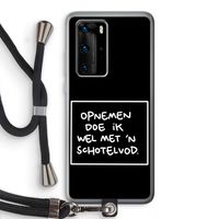 Schotelvod: Huawei P40 Pro Transparant Hoesje met koord