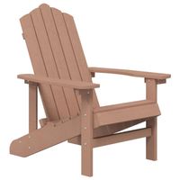 The Living Store Adirondack Tuinstoel - Bruin - 73x83x92 cm - HDPE materiaal - thumbnail