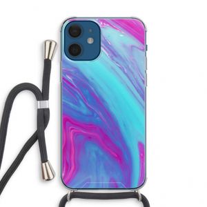 Zweverige regenboog: iPhone 12 mini Transparant Hoesje met koord