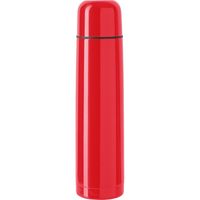 RVS thermosfles/isoleerkan 1 liter rood - thumbnail