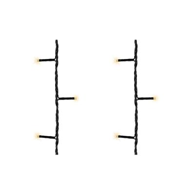 Kerstverlichting - 2x - LED - op batterij - 400 cm - buiten - 48 lampjes - boomverlichting