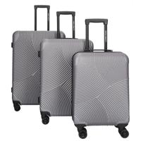 Enrico Benetti Louisville kofferset driedelig-Grey