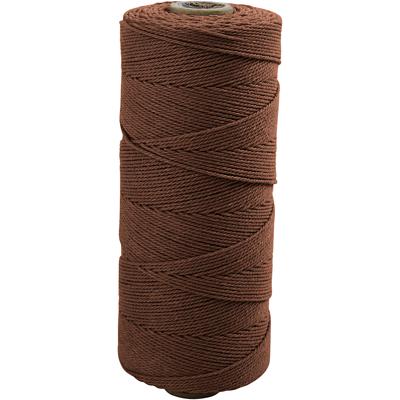 Creativ Company Macramé koord, l: 315 m, dikte 1 mm, dunne kwaliteit 12/12, bruin, 220 gr/ 1 bol