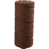Creativ Company Macramé koord, l: 315 m, dikte 1 mm, dunne kwaliteit 12/12, bruin, 220 gr/ 1 bol