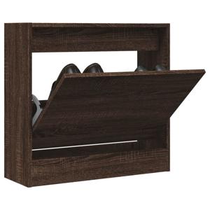 VidaXL Schoenenkast 60x21x57 cm bewerkt hout bruin eikenkleur