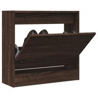 VidaXL Schoenenkast 60x21x57 cm bewerkt hout bruin eikenkleur