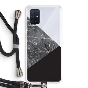 Combinatie marmer: Samsung Galaxy A71 Transparant Hoesje met koord