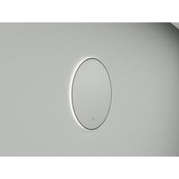 Ronde Spiegel BWS Sifo met LED, Dimbaar 80 cm Mat Zwart - thumbnail