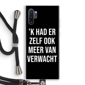 Meer verwacht - Zwart: Samsung Galaxy Note 10 Plus Transparant Hoesje met koord
