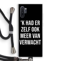 Meer verwacht - Zwart: Samsung Galaxy Note 10 Plus Transparant Hoesje met koord