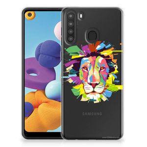 Samsung Galaxy A21 Telefoonhoesje met Naam Lion Color