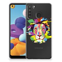 Samsung Galaxy A21 Telefoonhoesje met Naam Lion Color