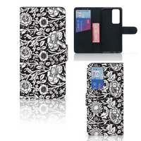 OPPO Find X3 Neo 5G Hoesje Black Flowers