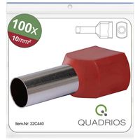 Quadrios 22C440 Dubbele adereindhulzen 10 mm² Deels geïsoleerd Rood 1 set(s)