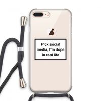 I'm dope: iPhone 7 PLUS Transparant Hoesje met koord