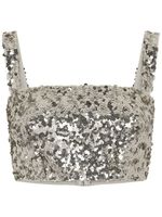 Dolce & Gabbana haut crop à sequins - Or - thumbnail