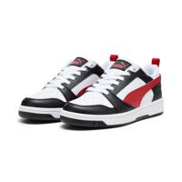 PUMA Rebound V6 Low Sneakers Kids Wit Rood Zwart