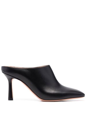 Bally mules en cuir à bout ouvert - Noir