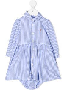 POLO RALPH LAUREN KIDS robe à rayures - Bleu