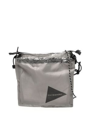 and Wander sac porté épaule Dyneema à logo imprimé - Argent