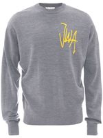 JW Anderson pull à logo en intarsia - Gris - thumbnail