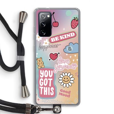 Positivity: Samsung Galaxy S20 FE / S20 FE 5G Transparant Hoesje met koord