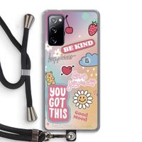 Positivity: Samsung Galaxy S20 FE / S20 FE 5G Transparant Hoesje met koord
