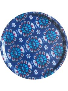 Les-Ottomans plateau Ikat en bois - Bleu