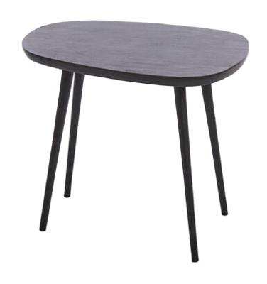 Light & Living Bijzettafel 'Puno' 56 x 44cm, kleur Mat Zwart