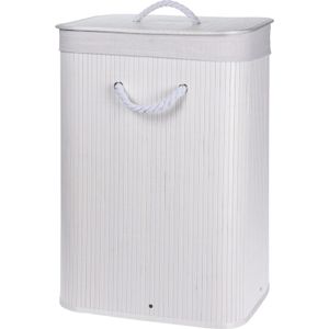 Witte bamboe wasmand 60 liter