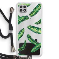 Lange bladeren: Samsung Galaxy A22 4G Transparant Hoesje met koord