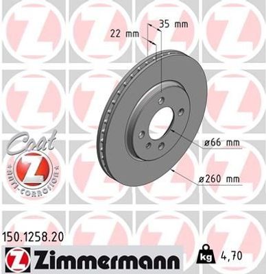 Remschijf Coat Z 150125820