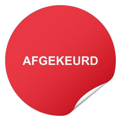 Keuringssticker afgekeurd Ø 30 mm - 400 stuks (op rol)