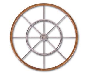 Stazo Hoepelstuurwiel 15 Rvs/teak 90 Cm 90 Cm