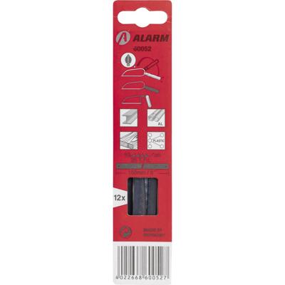 12-delige packs zaagbladen voor metaal, grof 25TPI L. 190mm Alarm Werkzeuge 56060052