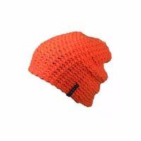 Basic beanie muts oranje voor dames   -