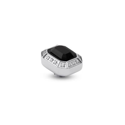 Melano Vivid Emerald CZ Steentje Jet | Zilver