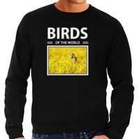 Blauwborst vogel foto sweater zwart voor heren - birds of the world cadeau trui Blauwborst vogels liefhebber 2XL  -