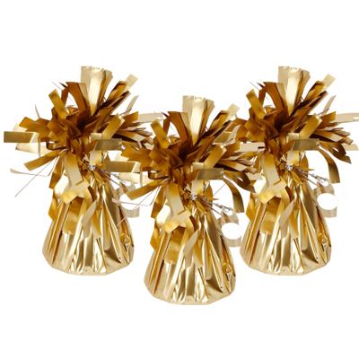 Ballon gewichtjes - 3x - mat goud - 170 gram - helium ballontrosjes