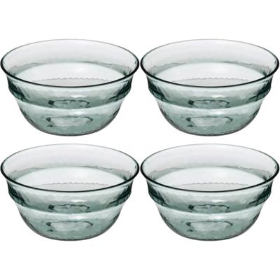 Secret de Gourmet - Set van 4x stuks - Kommetje/serveer schaaltje - relief kunststof - D13 cm