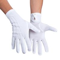 Handschoenen pols met drukknop wit XL - thumbnail