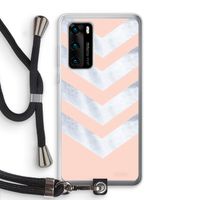 Marmeren pijlen: Huawei P40 Transparant Hoesje met koord
