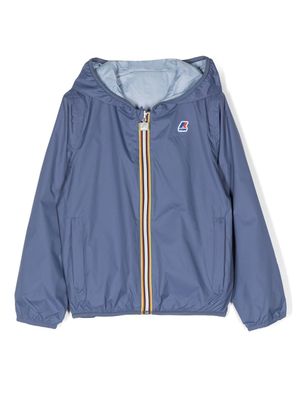 K Way Kids veste zippée réversible à capuche - Bleu