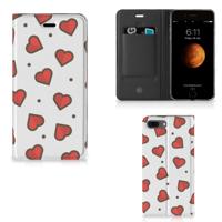 Apple iPhone 7 Plus | 8 Plus | Hoesje met Magneet | Hearts