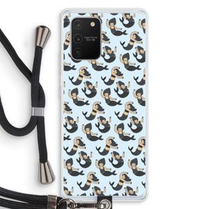 Zeemeermin: Samsung Galaxy S10 Lite Transparant Hoesje met koord