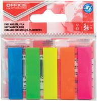 OFFICE products index, ft 12 x 45 mm, ophangzakje van 5 x 25 tabs, geassorteerde kleuren