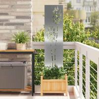 Tuin Privacy Screen Zilver 32 x 140 cm Gegalvaniseerd staal