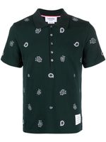 Thom Browne polo à imprimé cachemire - Vert - thumbnail